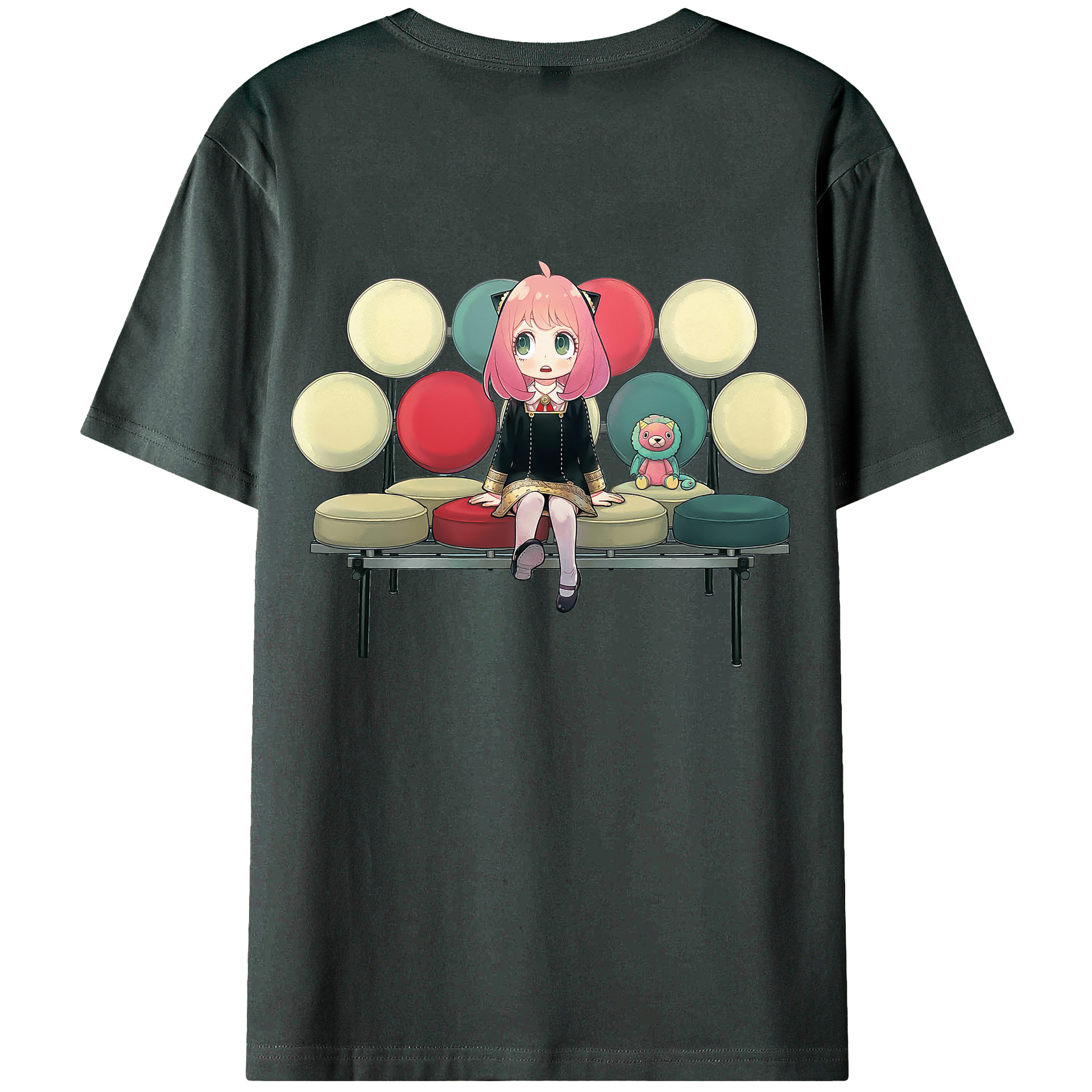 （画像用） SPY×FAMILY间谍家家酒 綿100％ メンズ半袖Tシャツ（バックプリント） 通気性